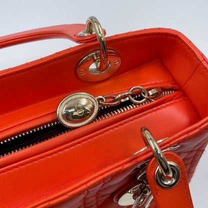 Christian Dior Lady Dior Medium Bag in Orange