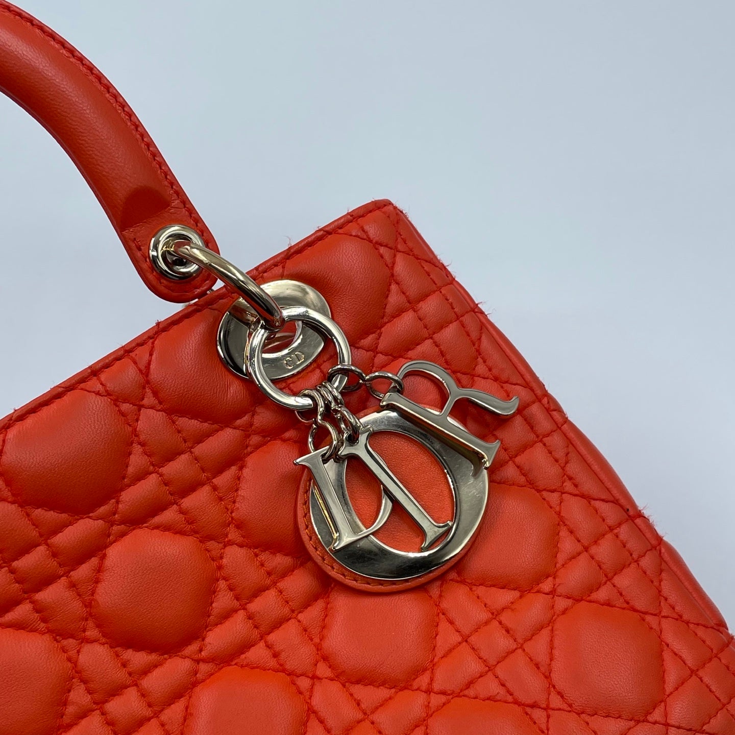 Christian Dior Lady Dior Medium Bag in Orange