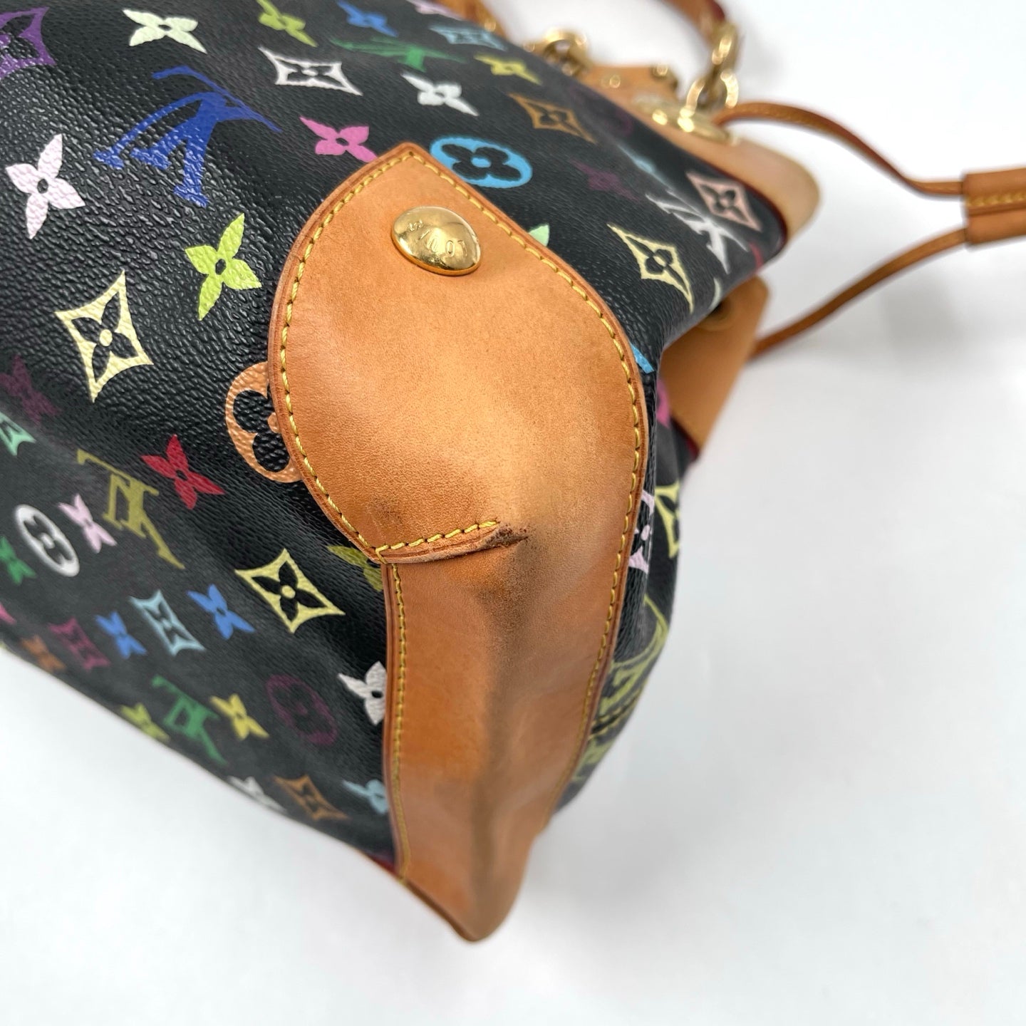 Louis Vuitton x Takashi Murakami Multicolor Monogram Ursula GM in Noir