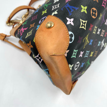 Louis Vuitton x Takashi Murakami Multicolor Monogram Ursula GM in Noir