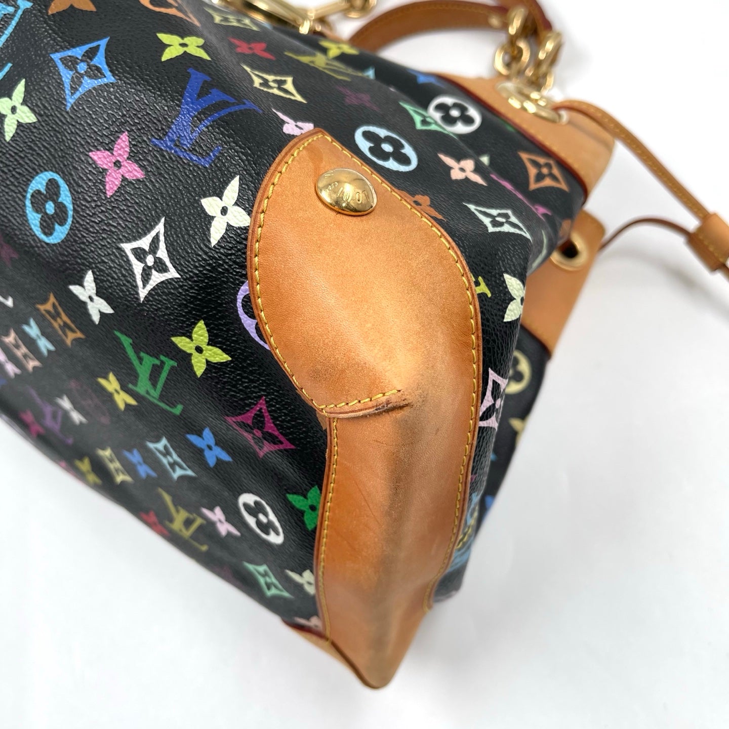 Louis Vuitton x Takashi Murakami Multicolor Monogram Ursula GM in Noir