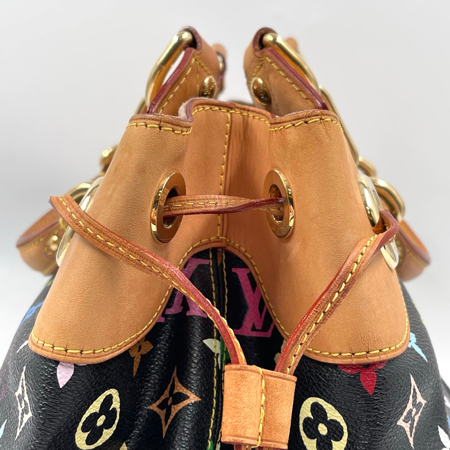 Louis Vuitton x Takashi Murakami Multicolor Monogram Ursula GM in Noir