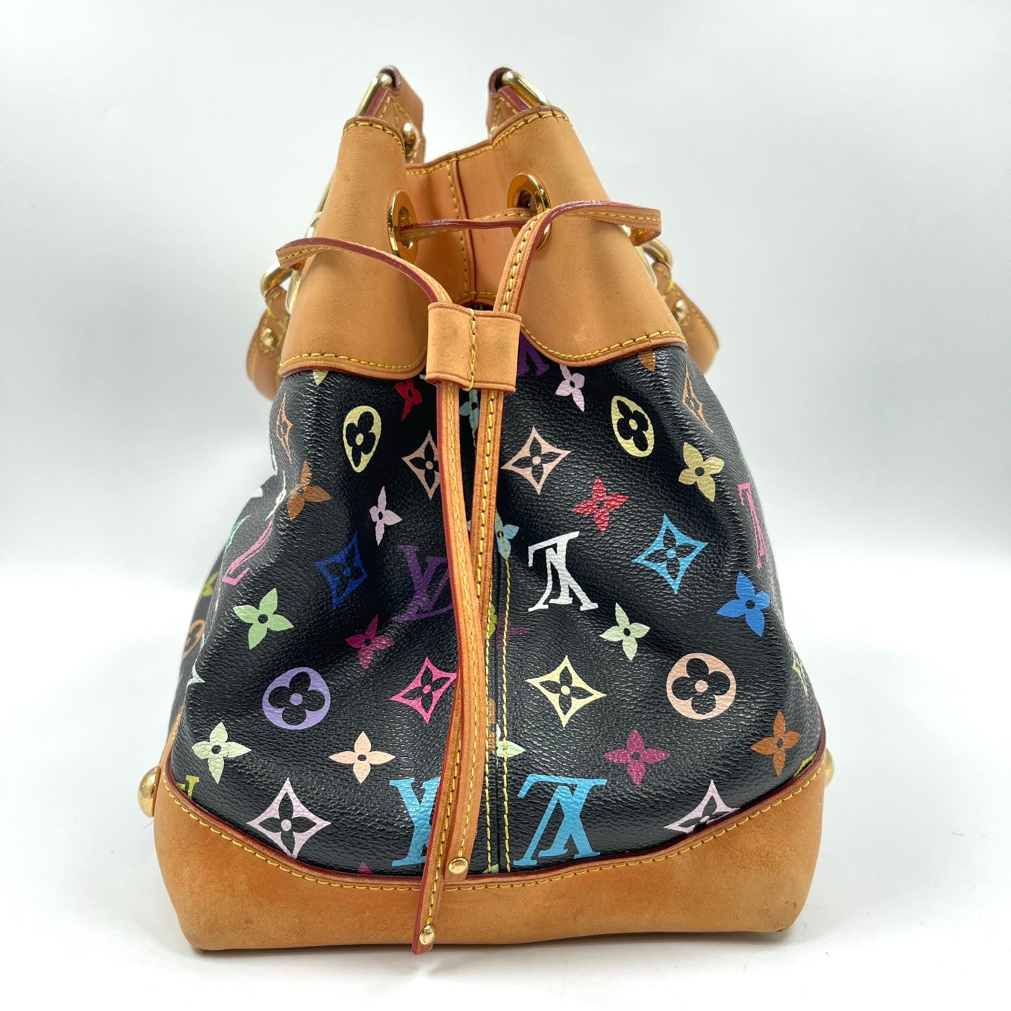 Louis Vuitton x Takashi Murakami Multicolor Monogram Ursula GM in Noir
