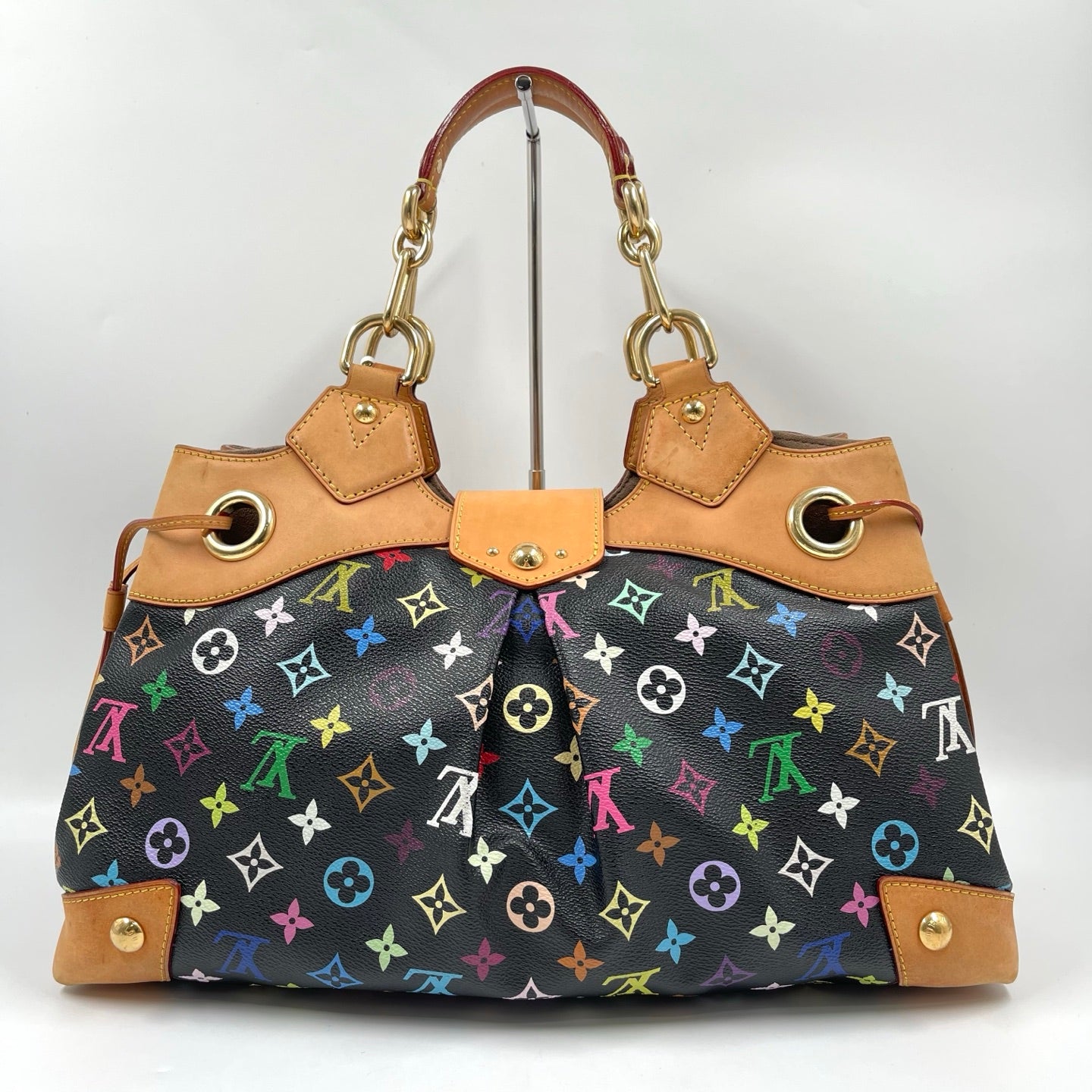 Louis Vuitton x Takashi Murakami Multicolor Monogram Ursula GM in Noir