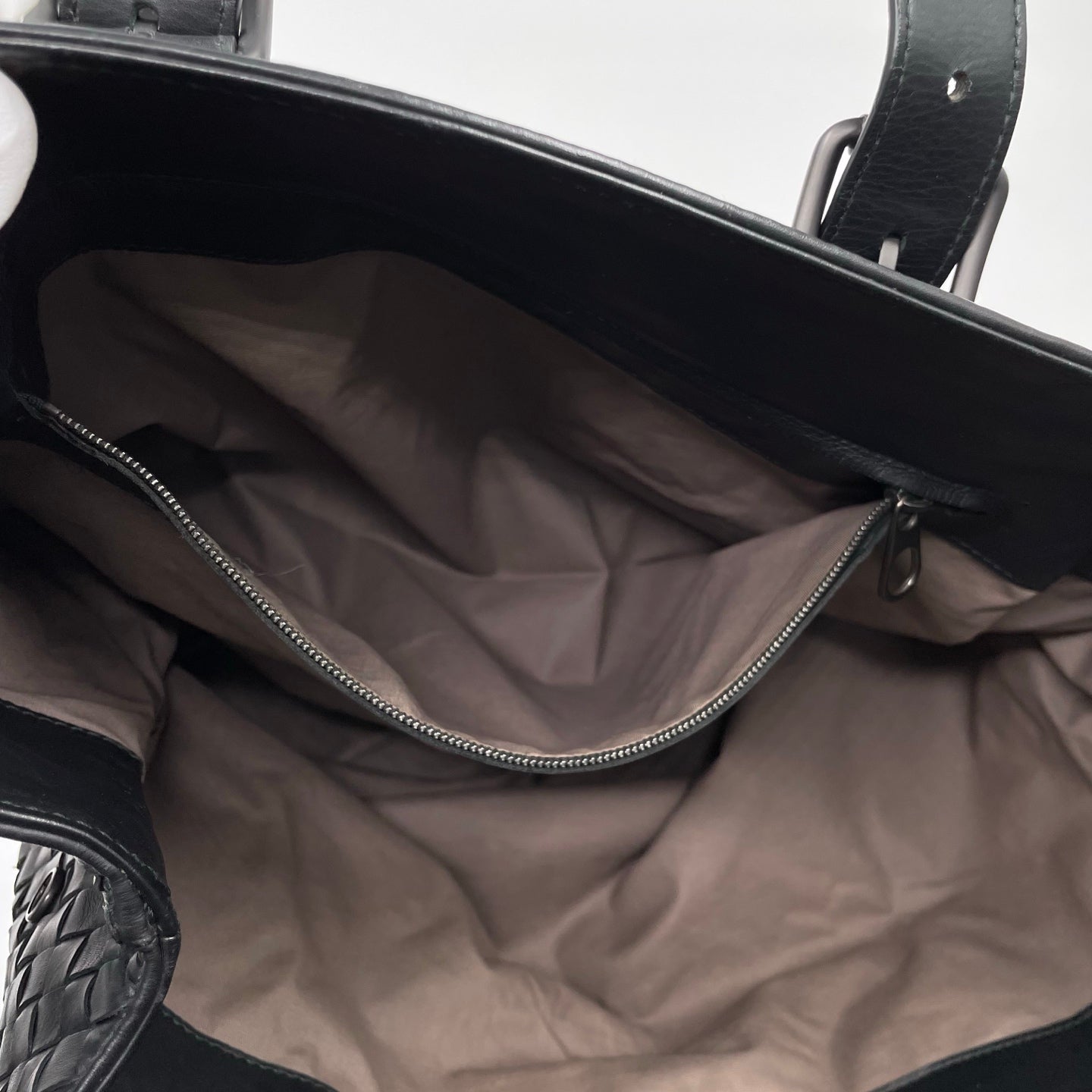 Bottega Veneta Nappa Intrecciato Belted Tote in Black