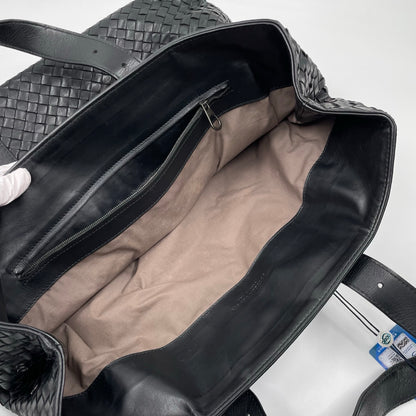 Bottega Veneta Nappa Intrecciato Belted Tote in Black
