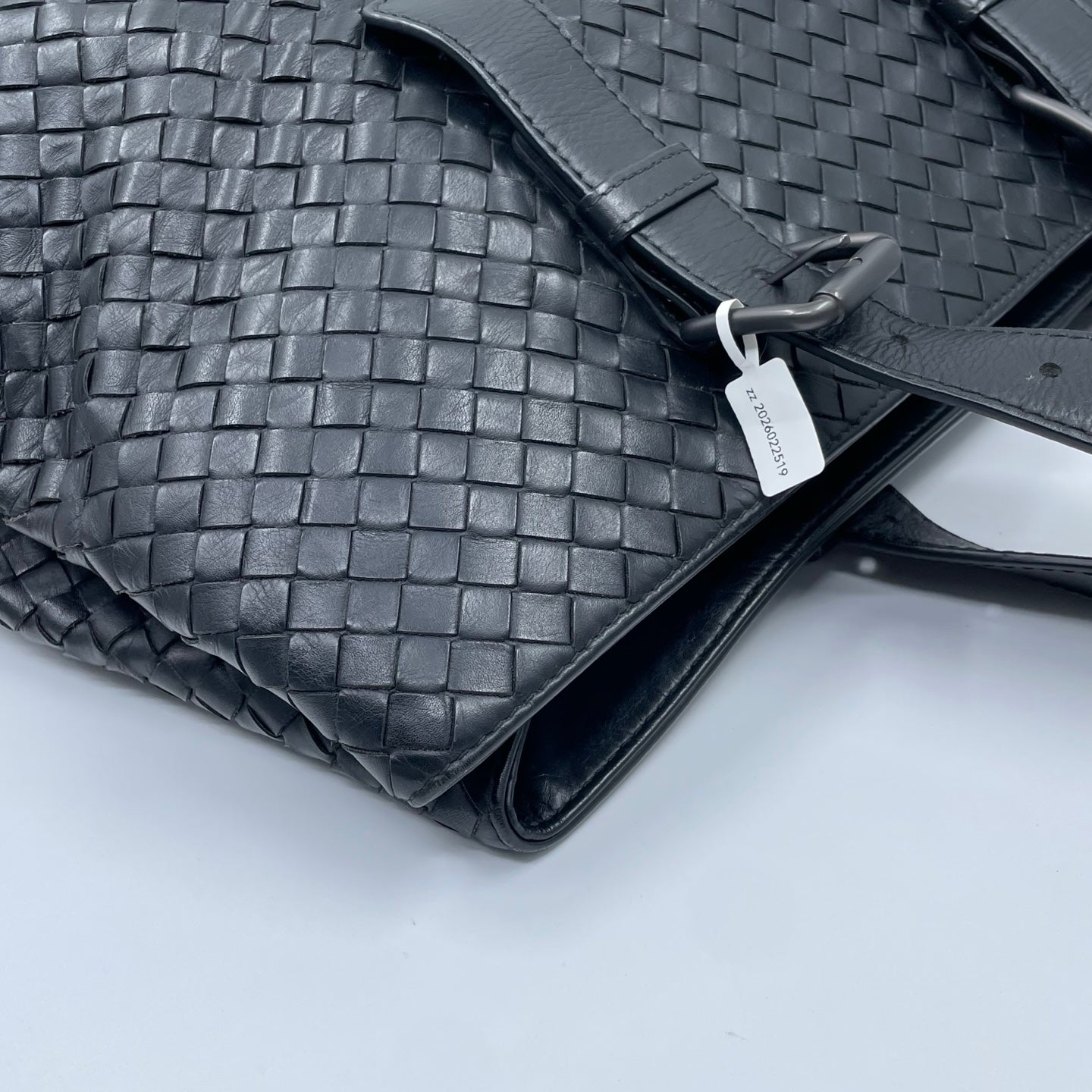 Bottega Veneta Nappa Intrecciato Belted Tote in Black