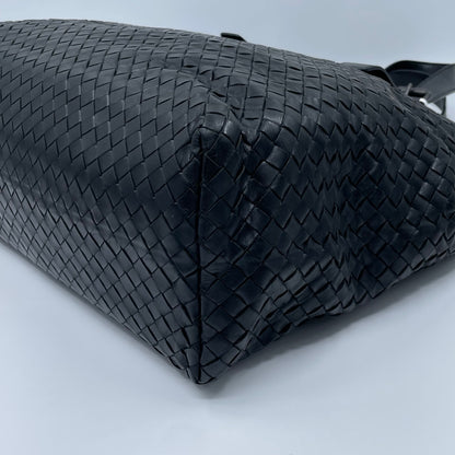 Bottega Veneta Nappa Intrecciato Belted Tote in Black