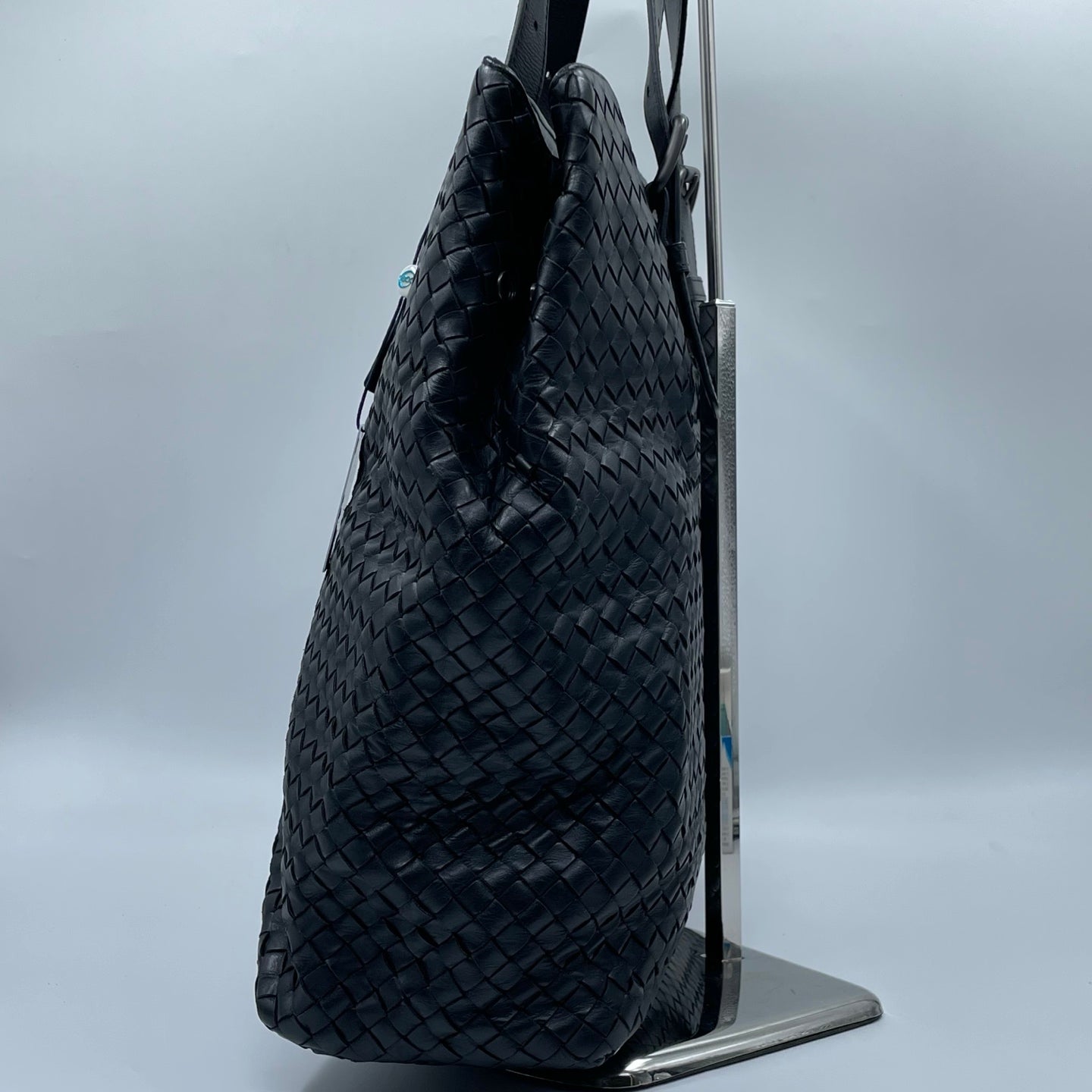 Bottega Veneta Nappa Intrecciato Belted Tote in Black