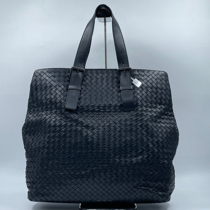 Bottega Veneta Nappa Intrecciato Belted Tote in Black