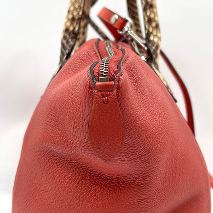 Louis Vuitton Parnassea Lockit PM in Burnt Orange with Python Trim