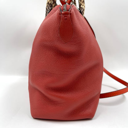 Louis Vuitton Parnassea Lockit PM in Burnt Orange with Python Trim
