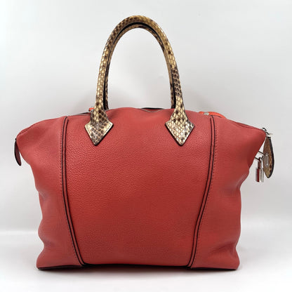 Louis Vuitton Parnassea Lockit PM in Burnt Orange with Python Trim