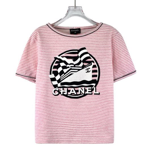 Chanel Cruise 2019 “La Pausa” Graphic Terrycloth T-Shirt