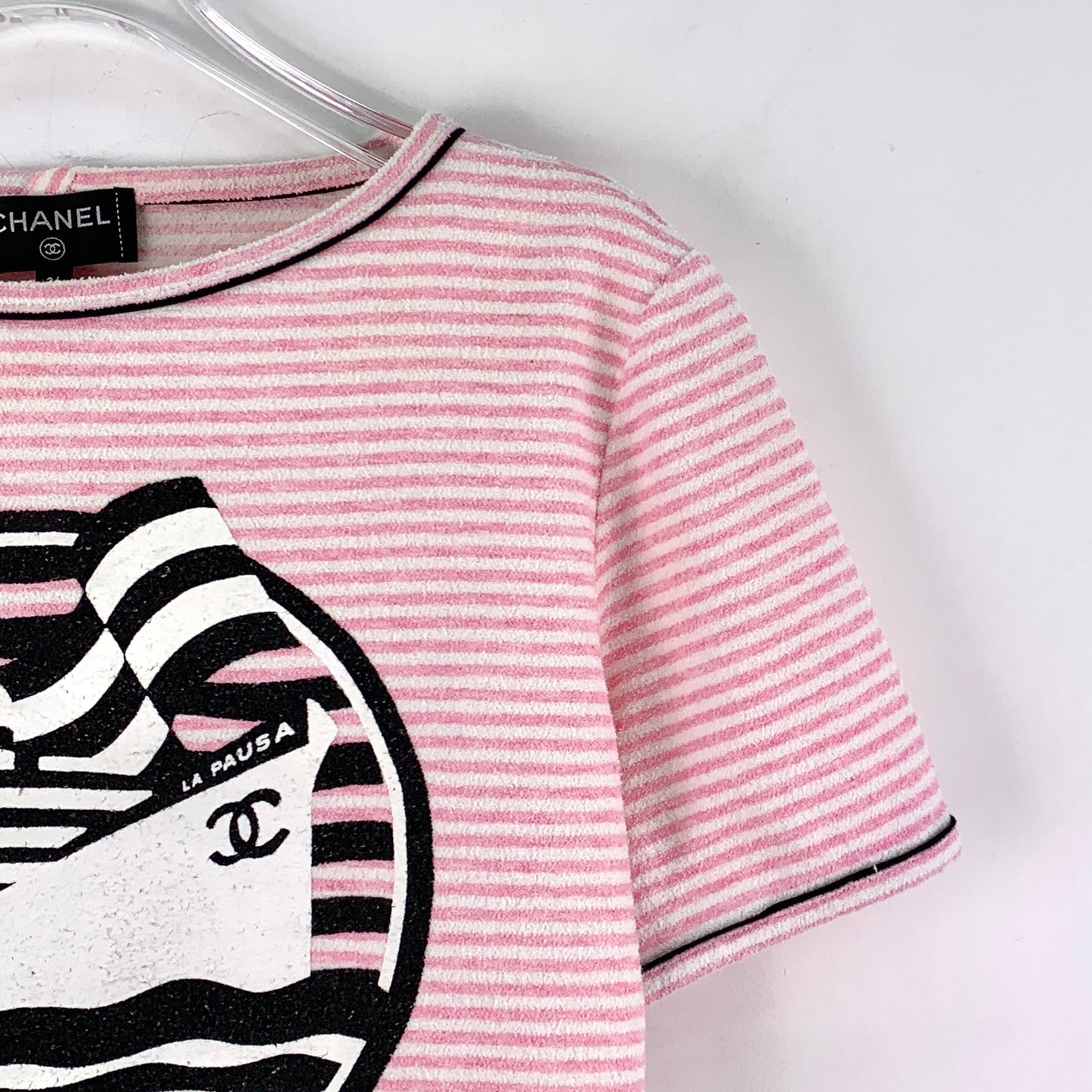 Chanel Cruise 2019 “La Pausa” Graphic Terrycloth T-Shirt