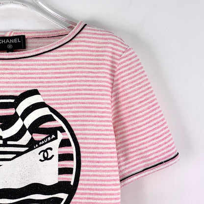 Chanel Cruise 2019 “La Pausa” Graphic Terrycloth T-Shirt