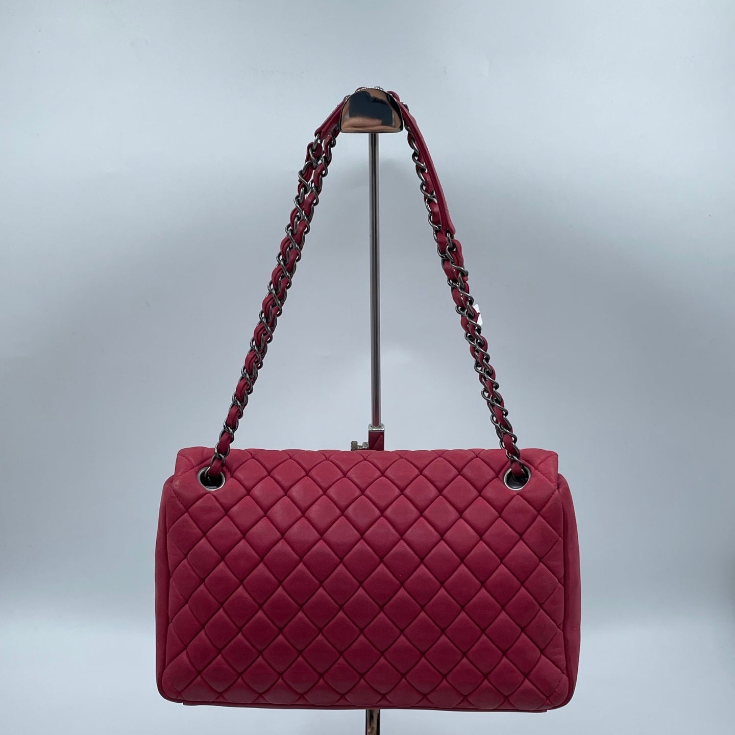 Chanel New Bubble Flap Bag in Pink Iridescent Calfskin