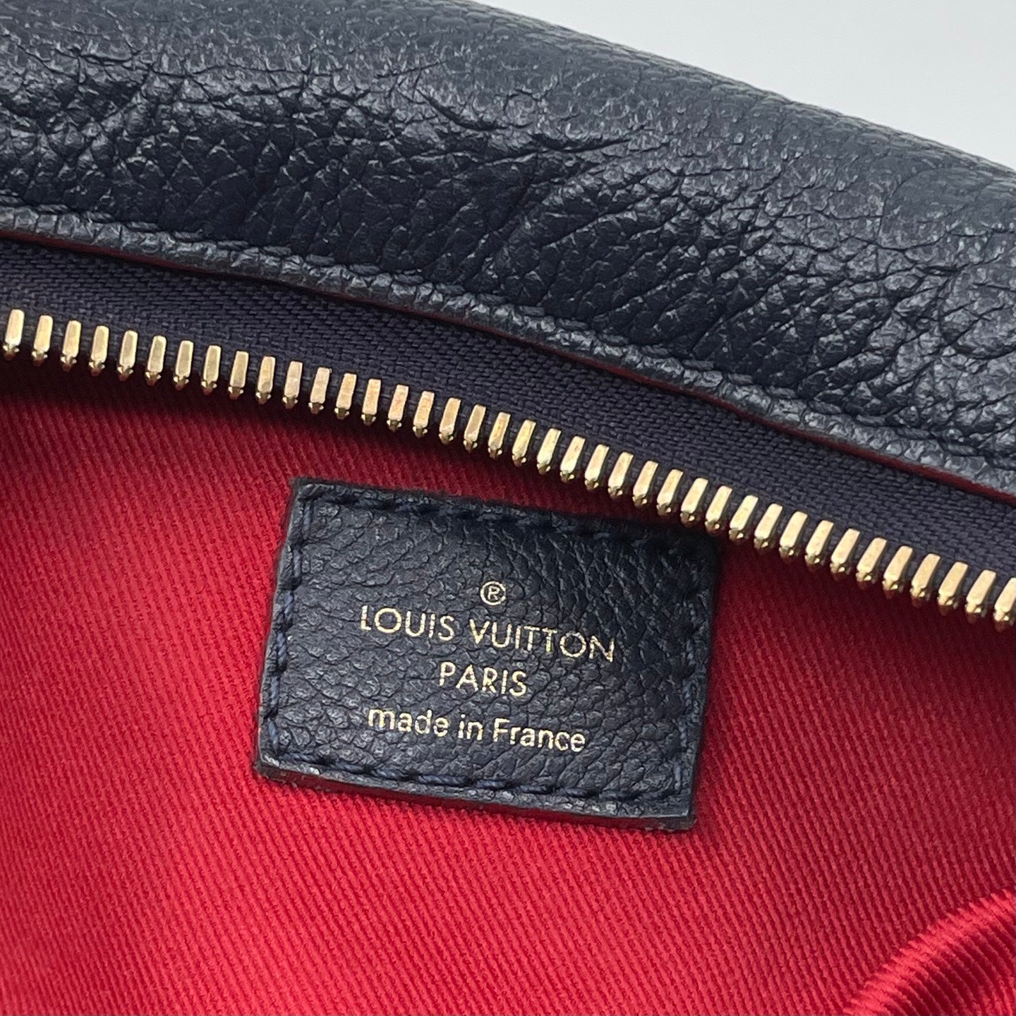 Louis Vuitton Ponthieu PM Monogram Empreinte in Marine Rouge