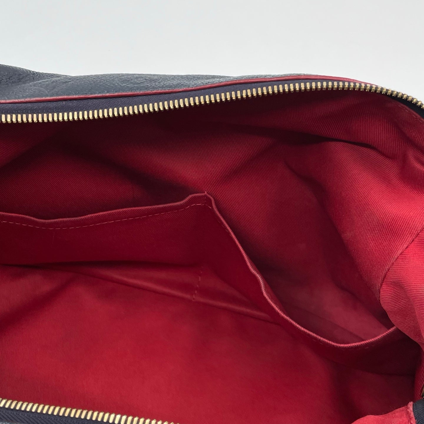Louis Vuitton Ponthieu PM Monogram Empreinte in Marine Rouge