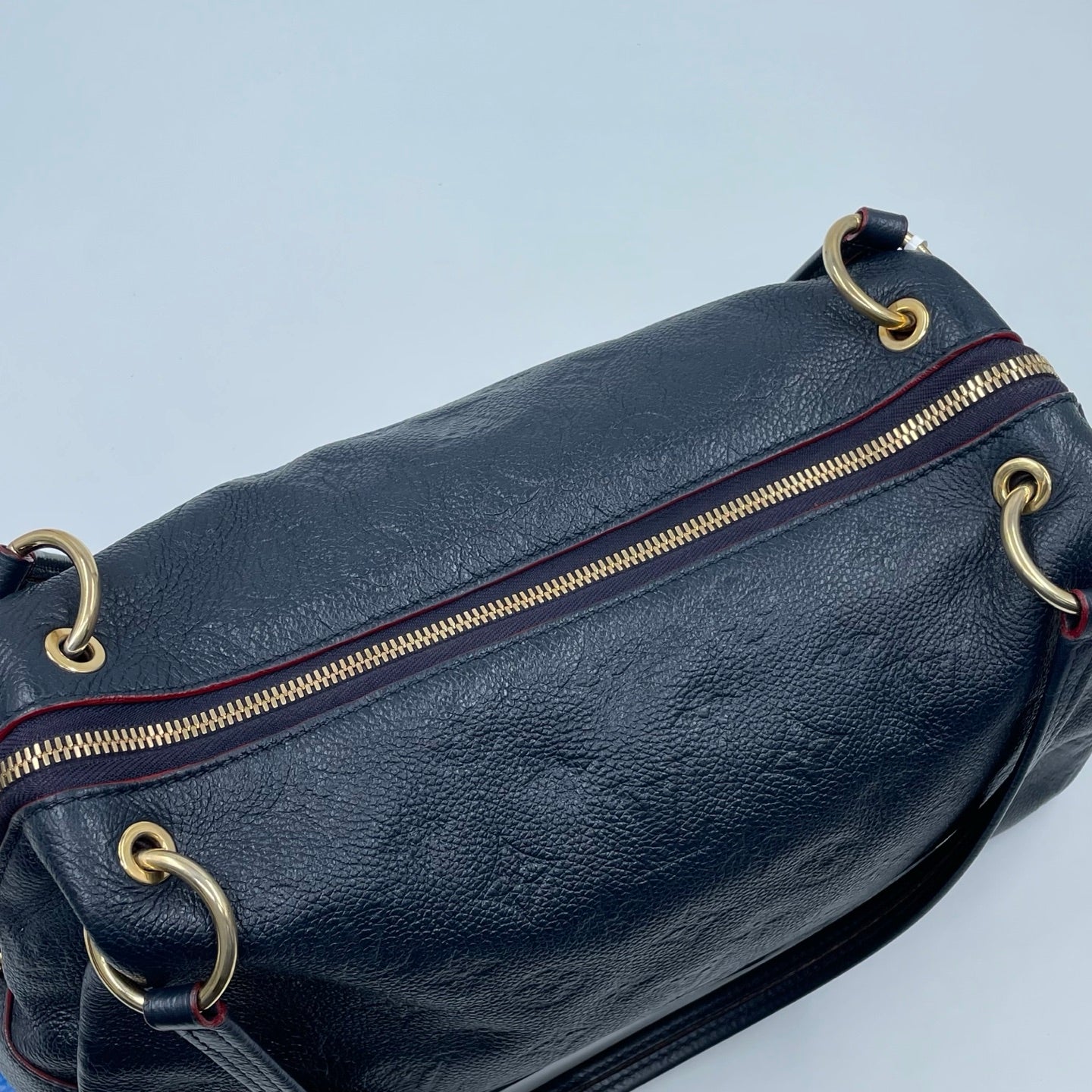 Louis Vuitton Ponthieu PM Monogram Empreinte in Marine Rouge
