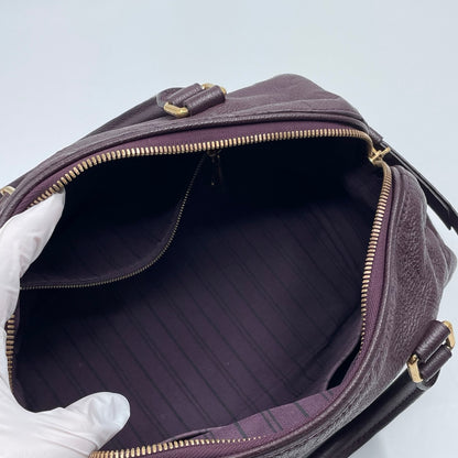 Louis Vuitton Speedy Bandoulière 25 Monogram Empreinte in Aubergine