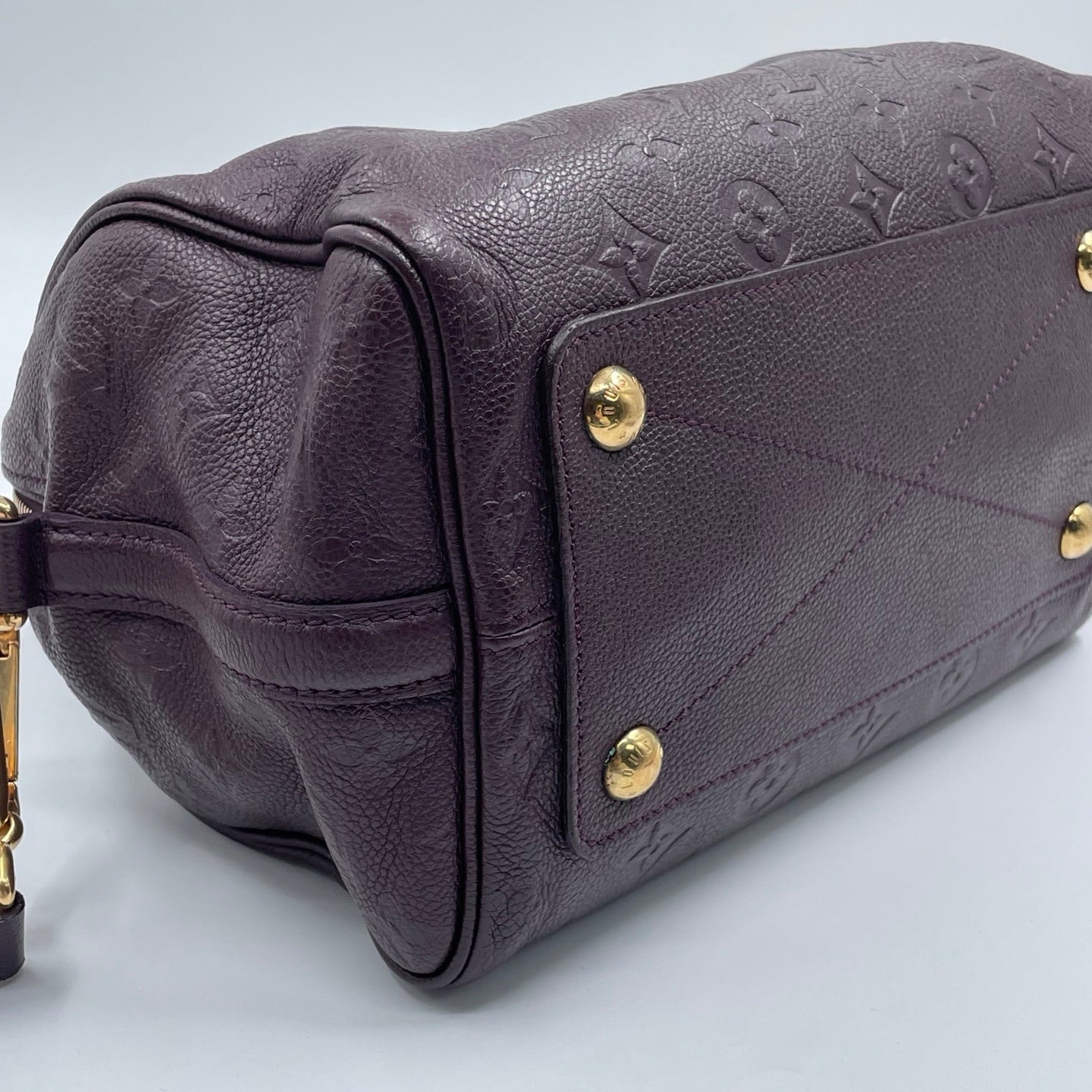 Louis Vuitton Speedy Bandoulière 25 Monogram Empreinte in Aubergine