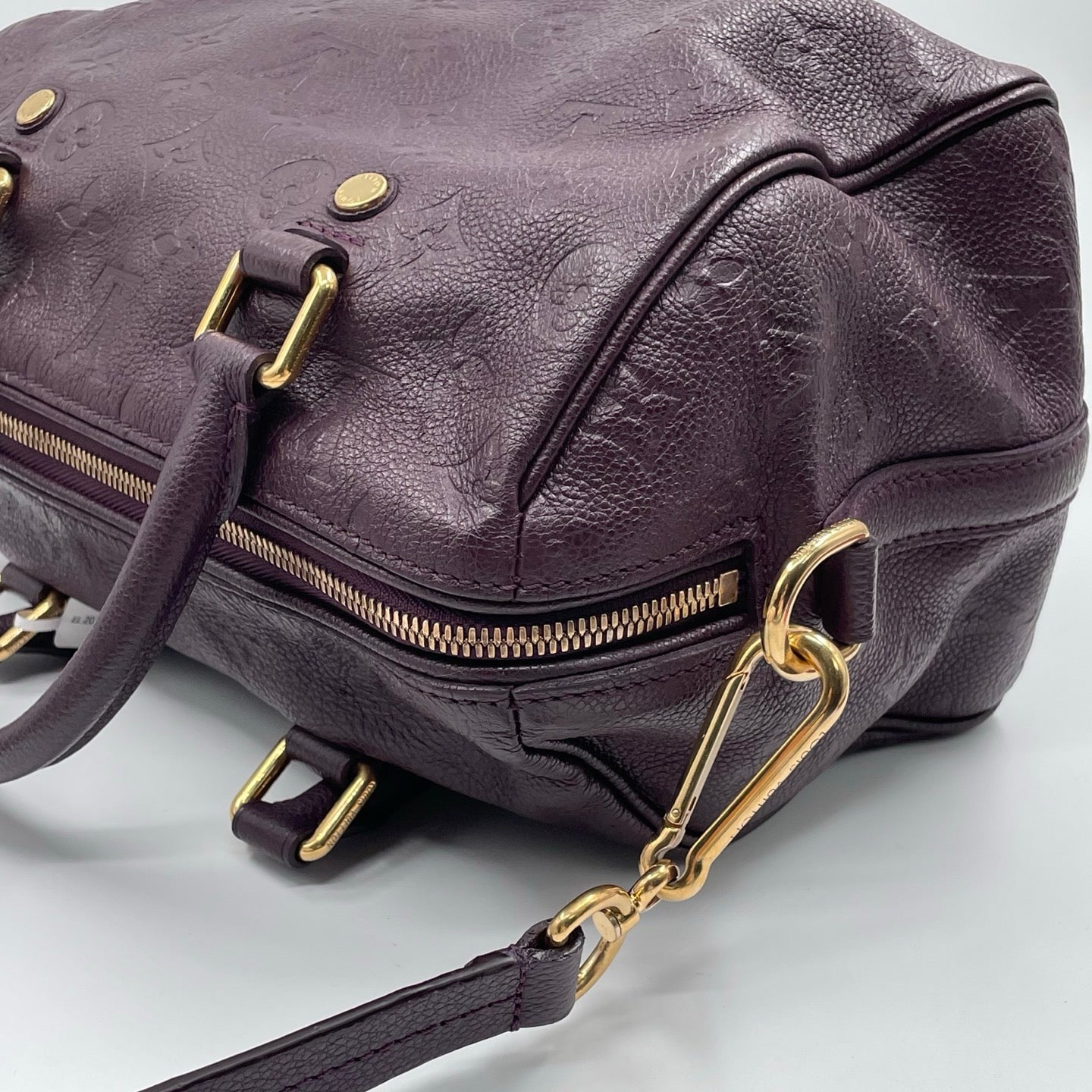 Louis Vuitton Speedy Bandoulière 25 Monogram Empreinte in Aubergine
