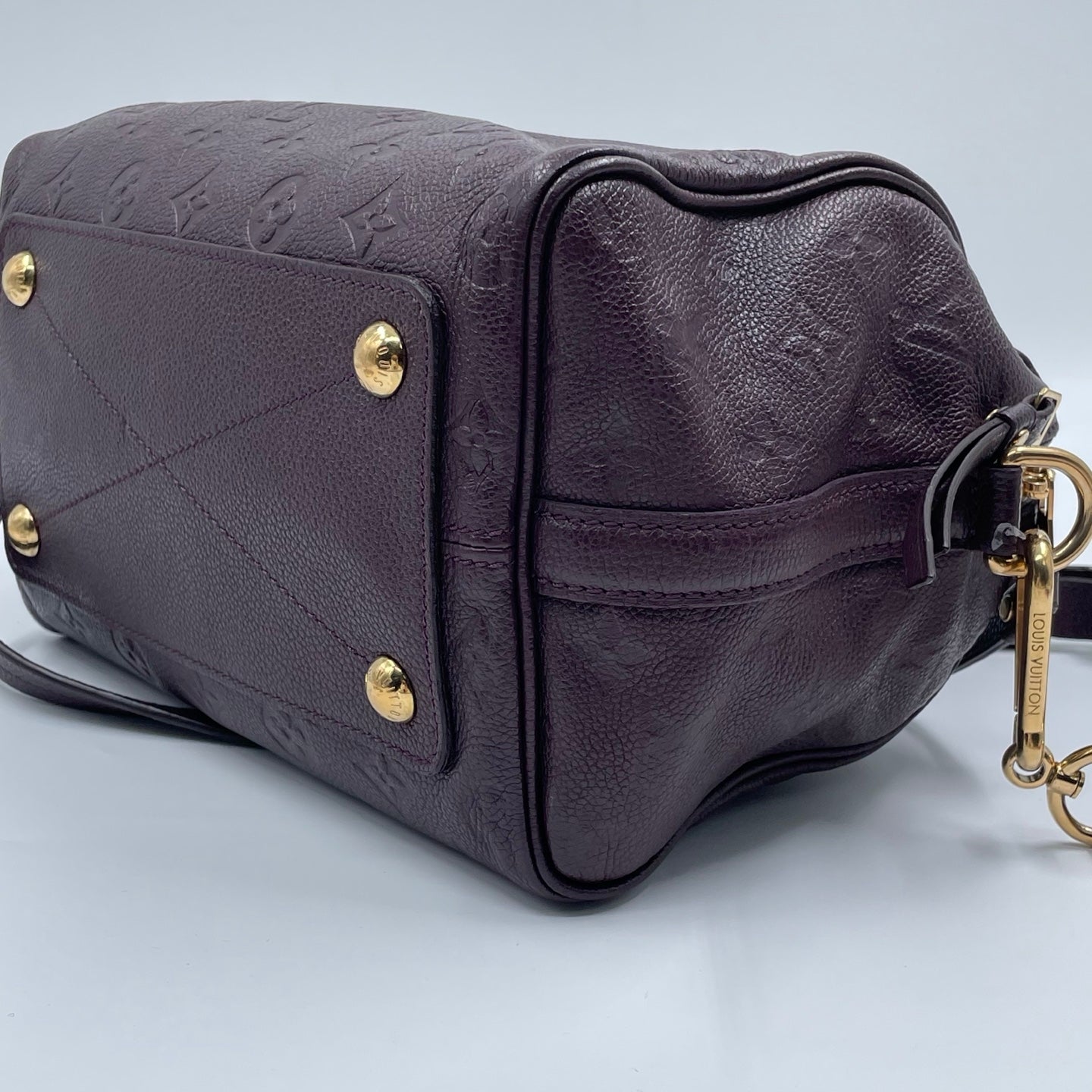 Louis Vuitton Speedy Bandoulière 25 Monogram Empreinte in Aubergine