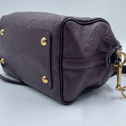 Louis Vuitton Speedy Bandoulière 25 Monogram Empreinte in Aubergine