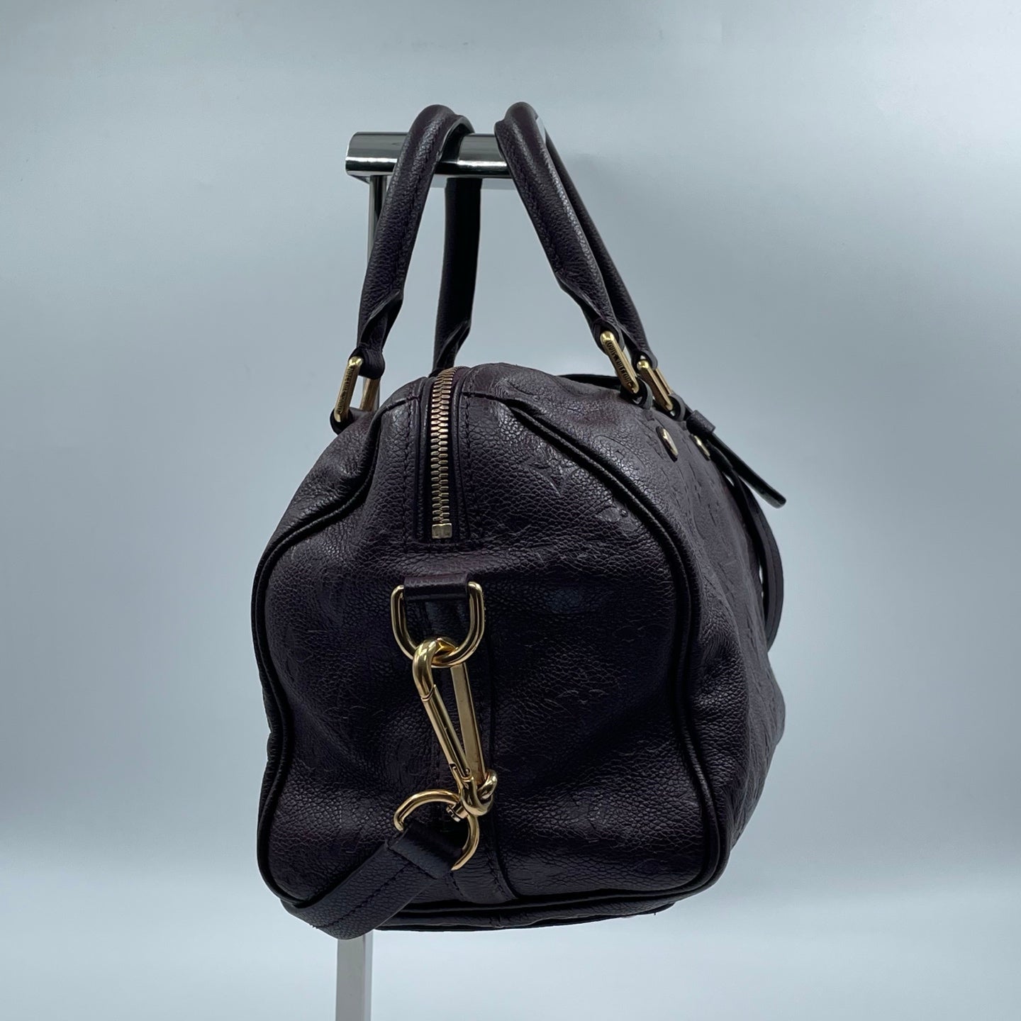 Louis Vuitton Speedy Bandoulière 25 Monogram Empreinte in Aubergine