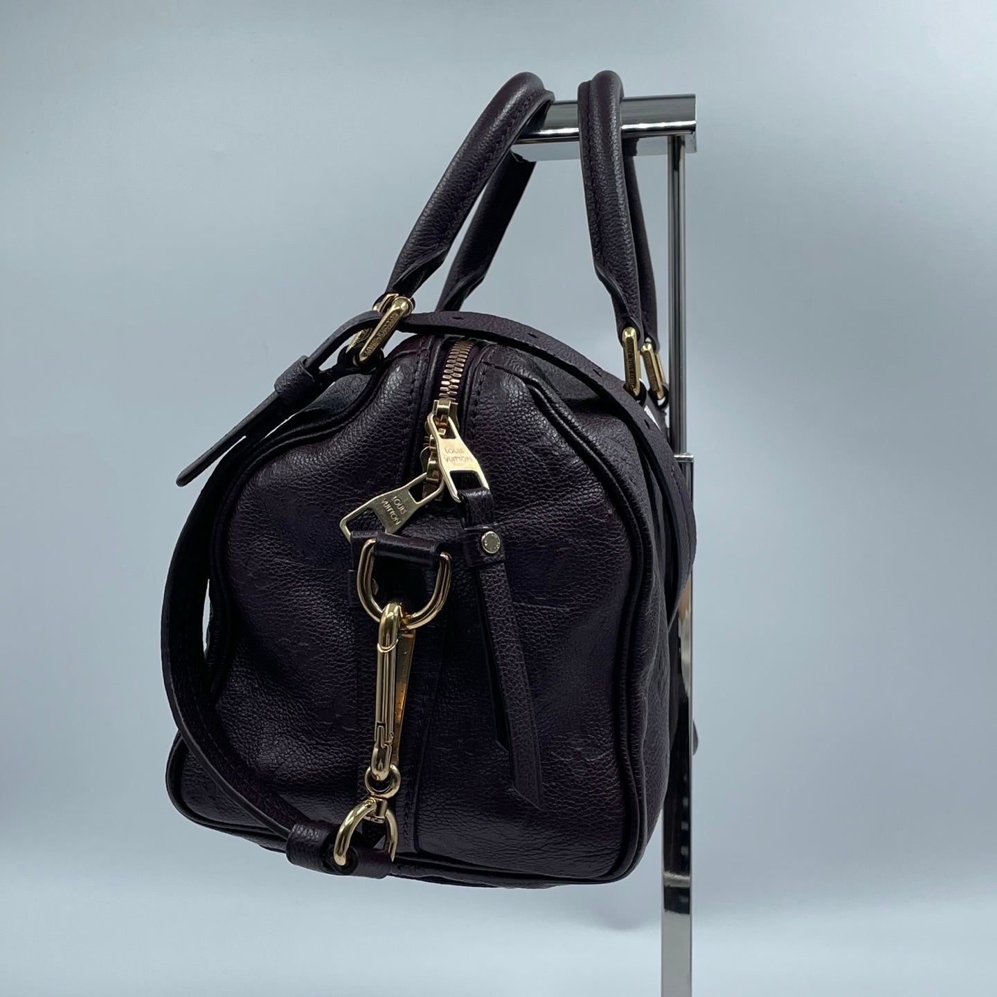 Louis Vuitton Speedy Bandoulière 25 Monogram Empreinte in Aubergine