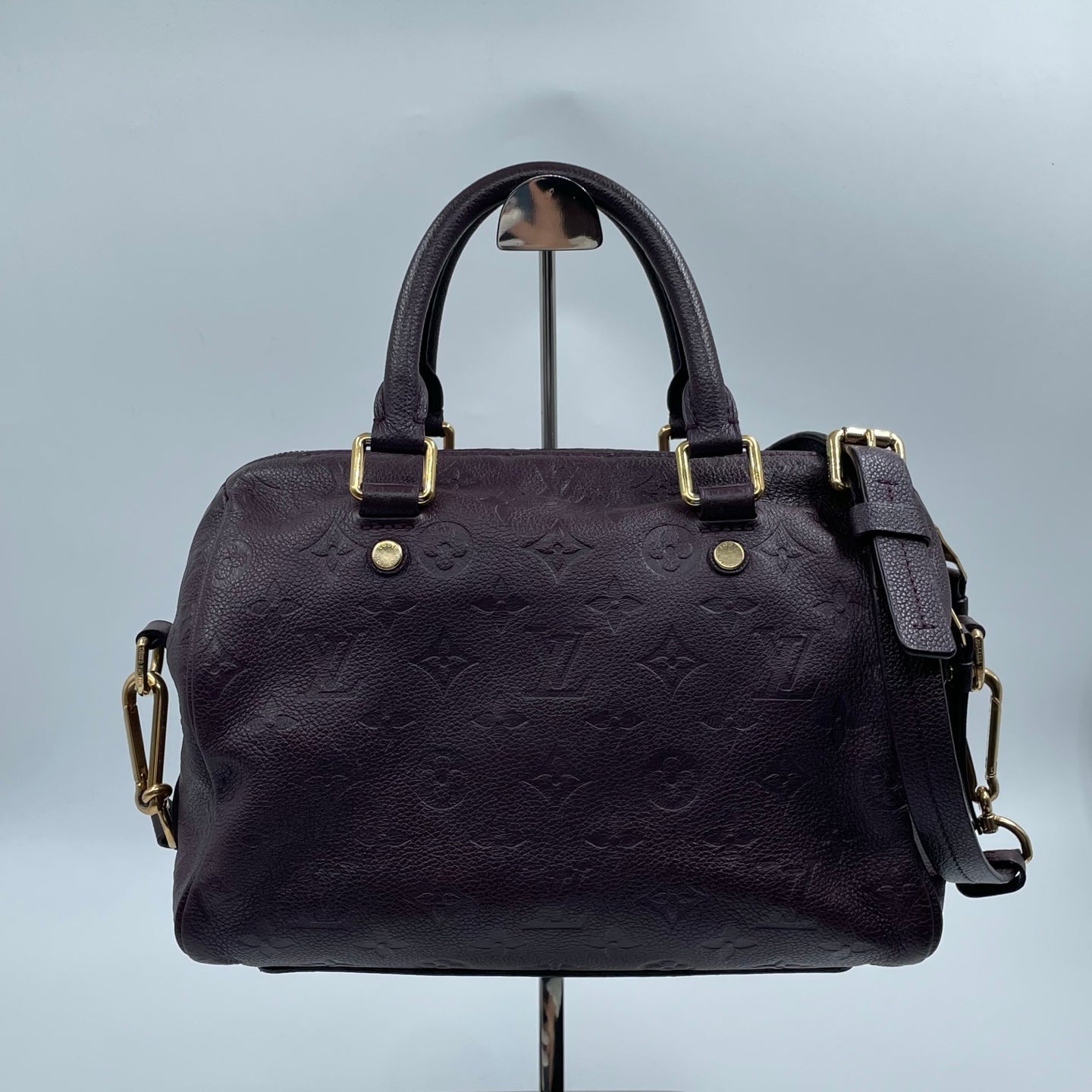 Louis Vuitton Speedy Bandoulière 25 Monogram Empreinte in Aubergine