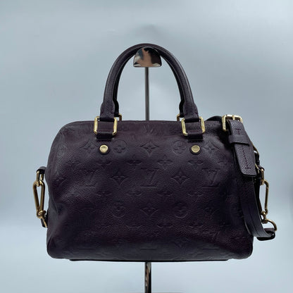 Louis Vuitton Speedy Bandoulière 25 Monogram Empreinte in Aubergine