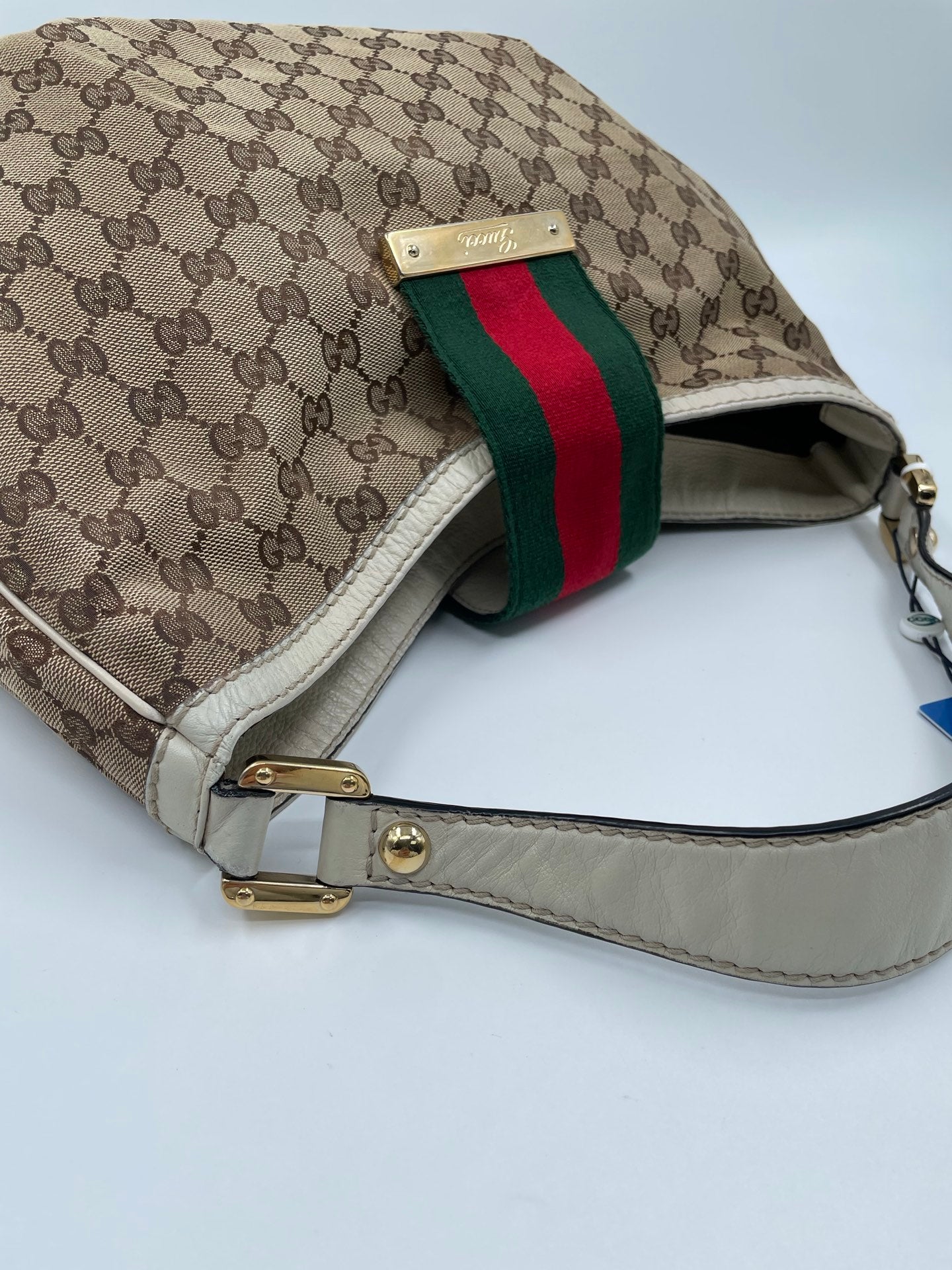 Gucci GG Canvas New Ladies Web Large Hobo