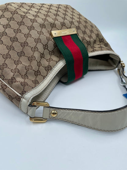 Gucci GG Canvas New Ladies Web Large Hobo
