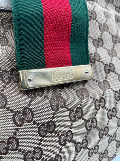 Gucci GG Canvas New Ladies Web Large Hobo