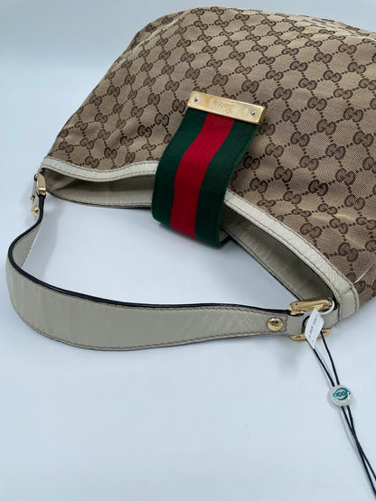 Gucci GG Canvas New Ladies Web Large Hobo