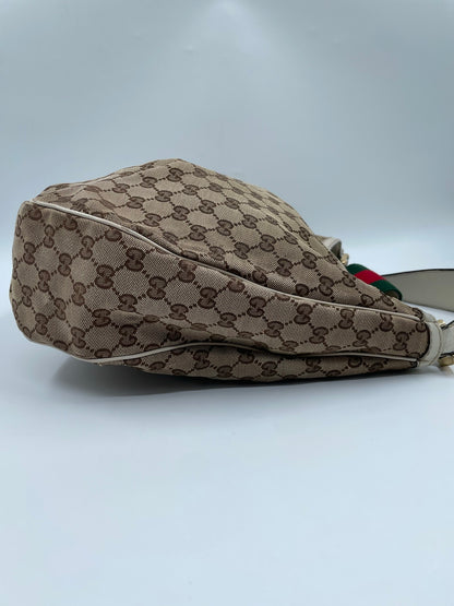 Gucci GG Canvas New Ladies Web Large Hobo