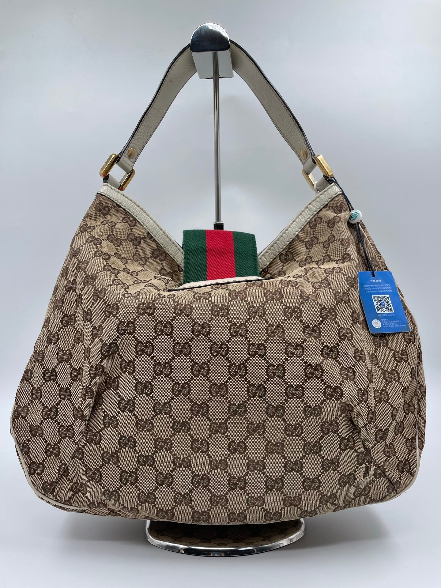 Gucci GG Canvas New Ladies Web Large Hobo
