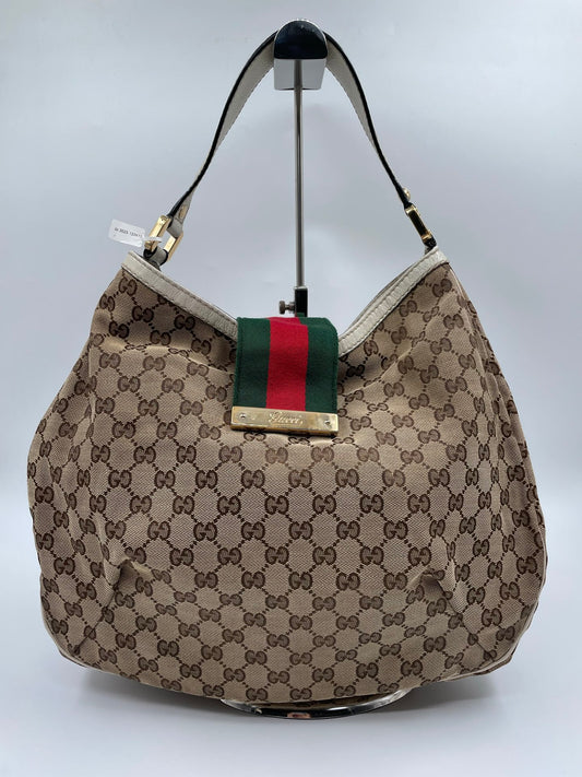 Gucci GG Canvas New Ladies Web Large Hobo