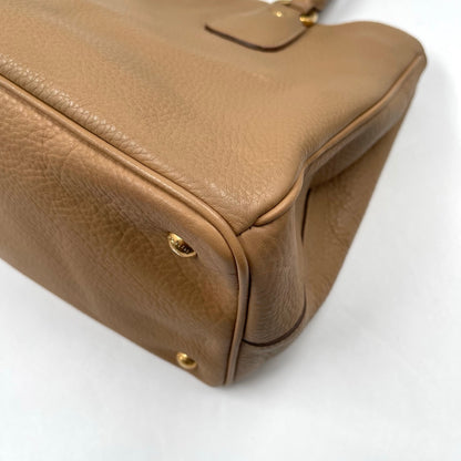 Prada Vitello Daino Shopping Tote in Cannella