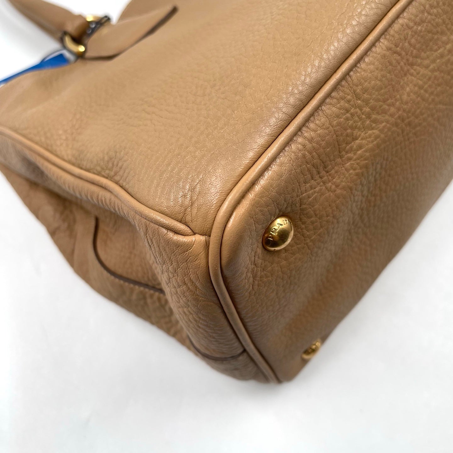 Prada Vitello Daino Shopping Tote in Cannella