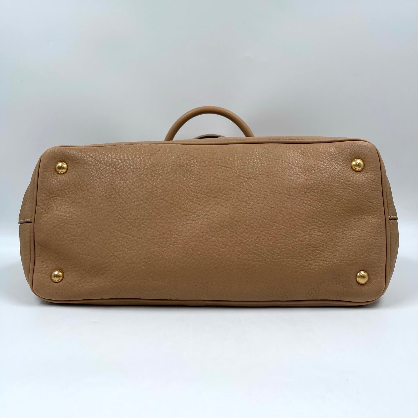 Prada Vitello Daino Shopping Tote in Cannella