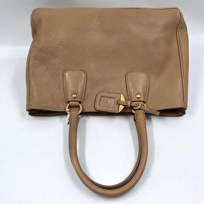 Prada Vitello Daino Shopping Tote in Cannella