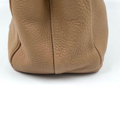 Prada Vitello Daino Shopping Tote in Cannella