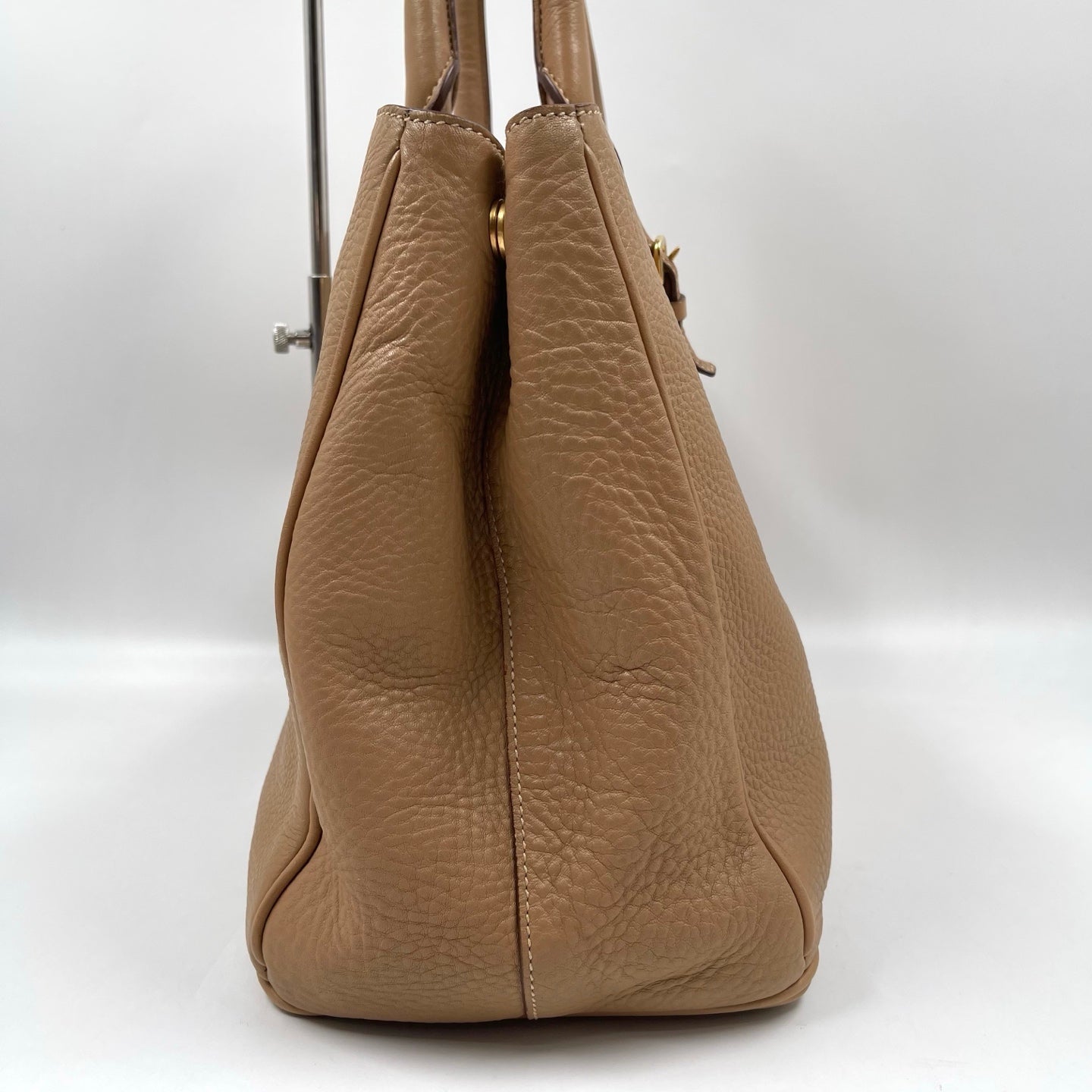 Prada Vitello Daino Shopping Tote in Cannella