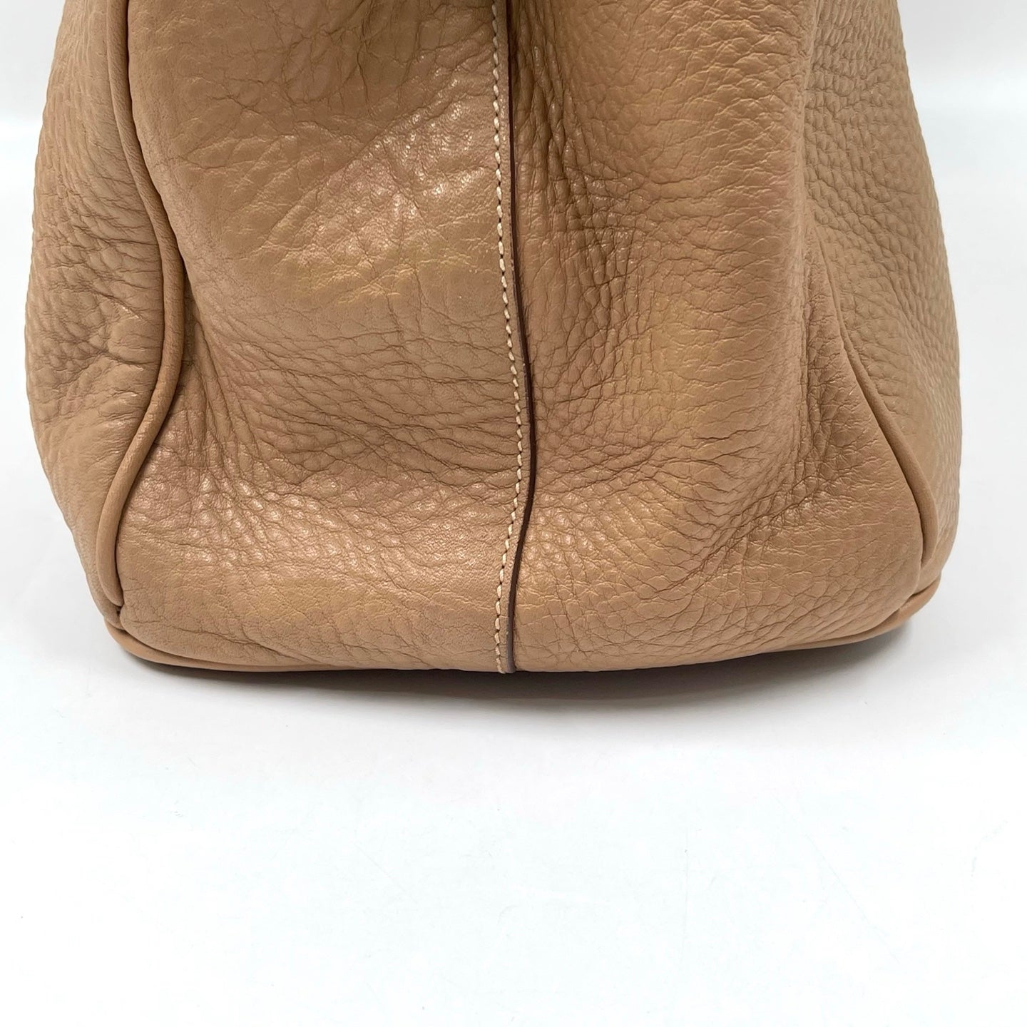 Prada Vitello Daino Shopping Tote in Cannella