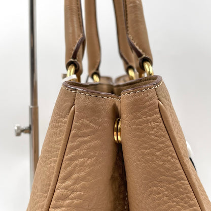 Prada Vitello Daino Shopping Tote in Cannella