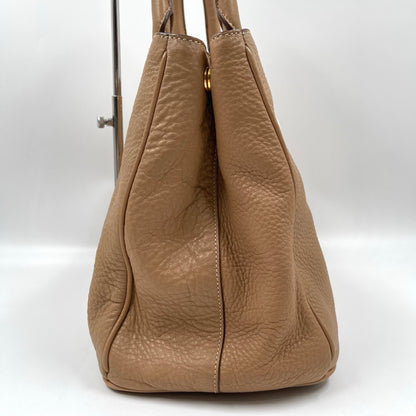 Prada Vitello Daino Shopping Tote in Cannella