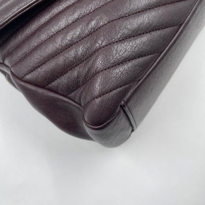 Saint Laurent Medium Collège Shoulder Bag in Bordeaux
